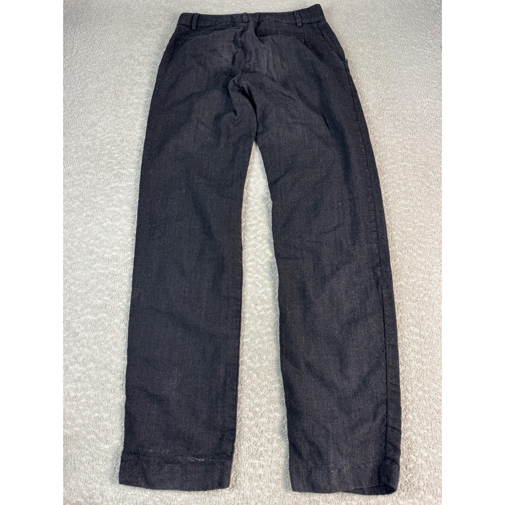 Helmut Lang Dress Pants Womens 8 Black Linen Wool Straight Leg Lined Made In USA - Picture 8 of 9